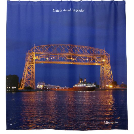 Duluth Aerial Lift Bridge & John G. Munson Douchegordijn (Voorkant)
