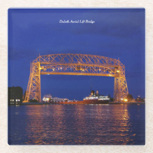 Duluth Aerial Lift Bridge & John G. Munson Glazen Onderzetter