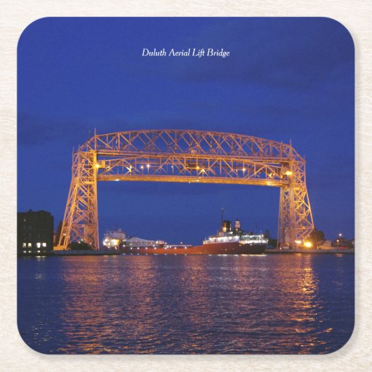Duluth Aerial Lift Bridge & John G. Munson Kartonnen Onderzetters (Voorkant)