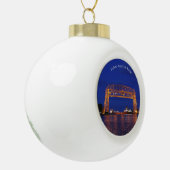 Duluth Aerial Lift Bridge & John G. Munson Keramische Bal Ornament (Links)