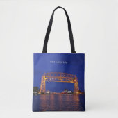 Duluth Aerial Lift Bridge & John G. Munson Tote Bag (Voorkant)