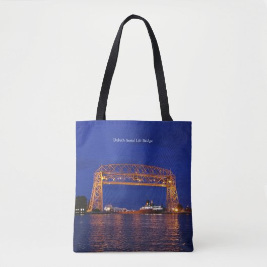 Duluth Aerial Lift Bridge & John G. Munson Tote Bag (Voorkant)