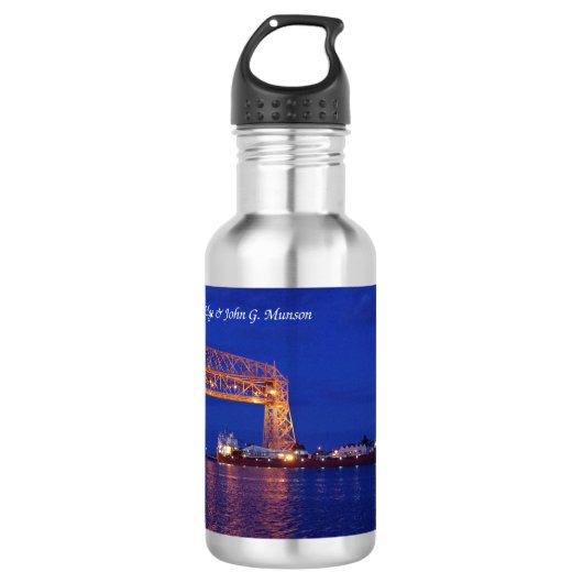 Duluth Aerial Lift Bridge & John G. Munson Waterfles (Voorkant)