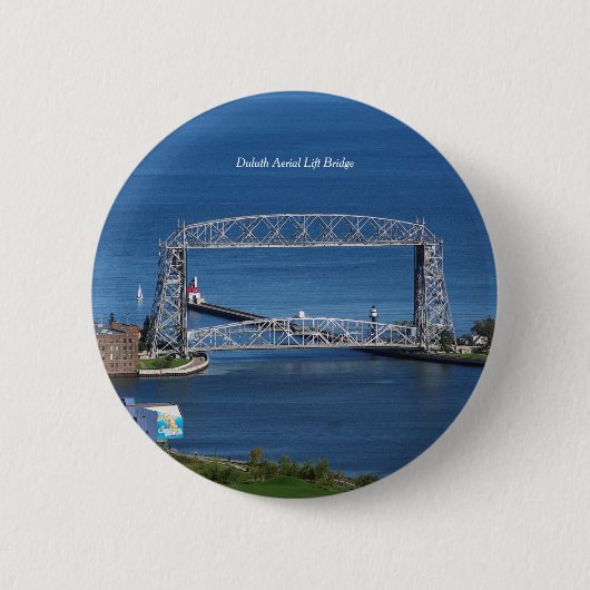 Duluth Aerial Lift Bridge-knop Ronde Button 5,7 Cm (Voorkant)