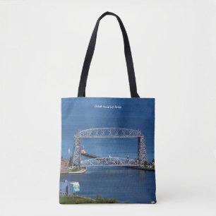 Duluth Aerial Lift Bridge over de hele tas