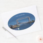 Duluth Aerial Lift Bridge rechthoek Ovale Sticker (Envelop)