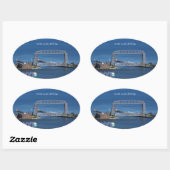 Duluth Aerial Lift Bridge rechthoek Ovale Sticker (Vel)