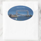 Duluth Aerial Lift Bridge rechthoek Ovale Sticker (Tas)