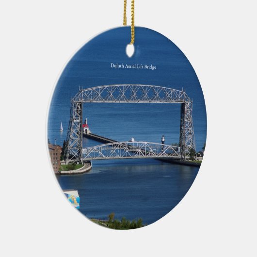 Duluth Aerial Lift Bridge-versiering Keramisch Ornament (Rechts)