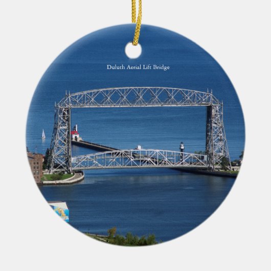 Duluth Aerial Lift Bridge-versiering Keramisch Ornament (Voorkant)