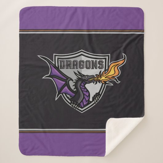 Duluth Dragons Ice Hockey Fleece & Sherpa Blanket Deken (Voorkant)