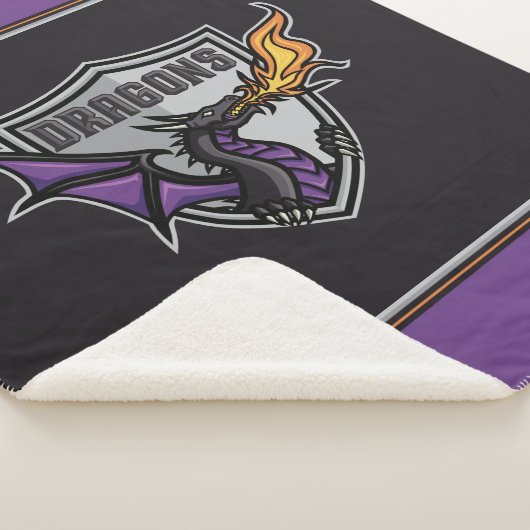 Duluth Dragons Ice Hockey Fleece & Sherpa Blanket Deken (3/4)