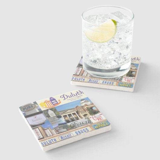 Duluth, Georgia, Collage Marble Onderzetters (Zijkant)