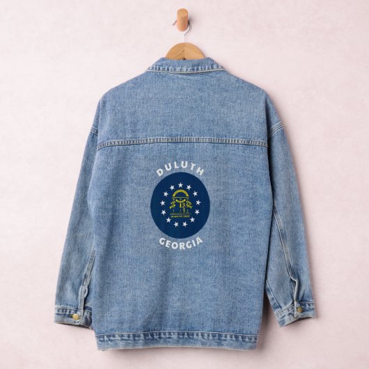 Duluth Georgia Flag GA Vacation Souvenir Denim Jacket (Hangar)