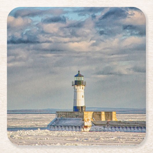 Duluth Harbor North Breakwater Lighthouse Kartonnen Onderzetters (Voorkant)