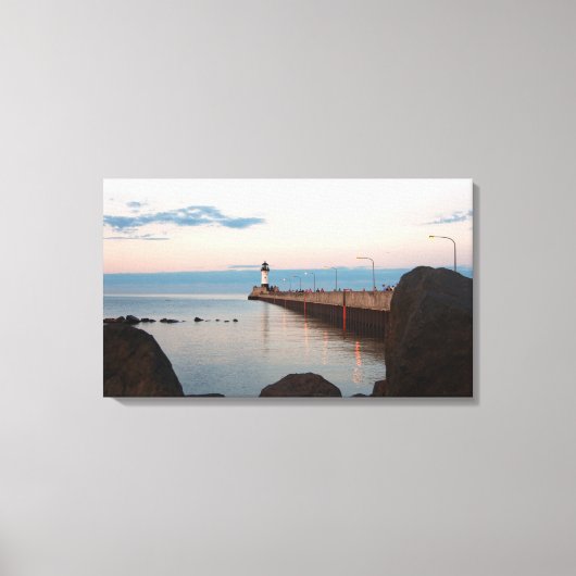 Duluth Harbor North Pier Light canvas (Voorkant)