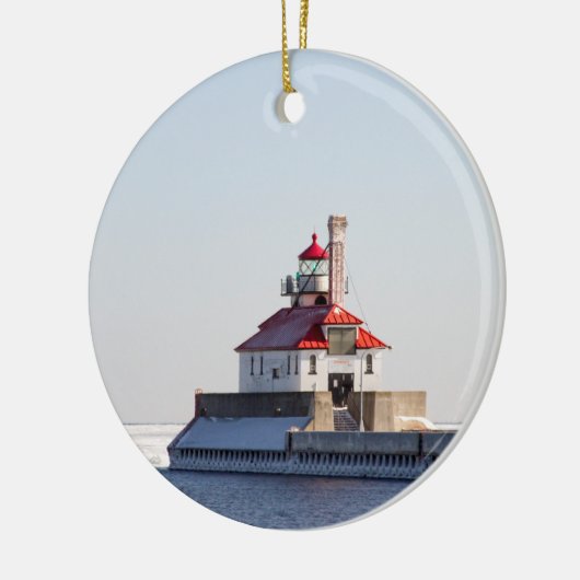Duluth Harbor South Breakwater Lighthouse Keramisch Ornament (Links)