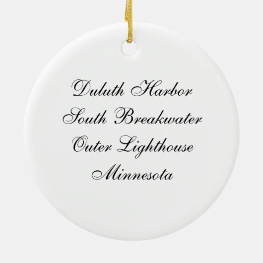 Duluth Harbor South Breakwater Lighthouse Keramisch Ornament (Achterkant)