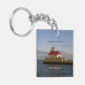 Duluth Harbor South/North Pierhead Light sleutelha Sleutelhanger (Voorkant Links)