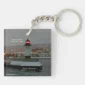 Duluth Harbor South/North Pierhead Light sleutelha Sleutelhanger (Achterkant)