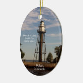 Duluth Harbor South Pier Inner Light ovale ornamen Keramisch Ornament (Links)