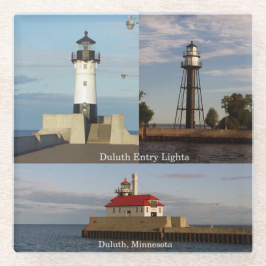 Duluth Harbour Entry Lights onderzetter (Voorkant)