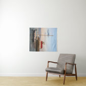 Duluth Harbour North Pier Light & Boat tapestry Wandkleed (In Situ (horizontaal))