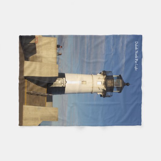 Duluth Harbour North Pier Light fleece deken (Voorkant (Horizontaal))