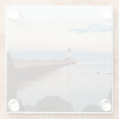 Duluth Harbour North Pier Light glass onderzetter (Achterkant)