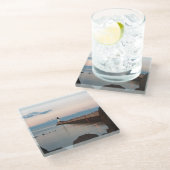 Duluth Harbour North Pier Light glass onderzetter Glazen Onderzetter (Schuin)