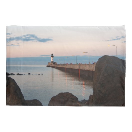 Duluth Harbour North Pier Light kussen hoesje Kussensloop (Achterkant)