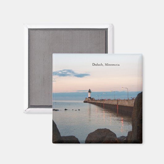 Duluth Harbour North Pier Light magnet Duluth, MN (Voorkant / Achterkant)