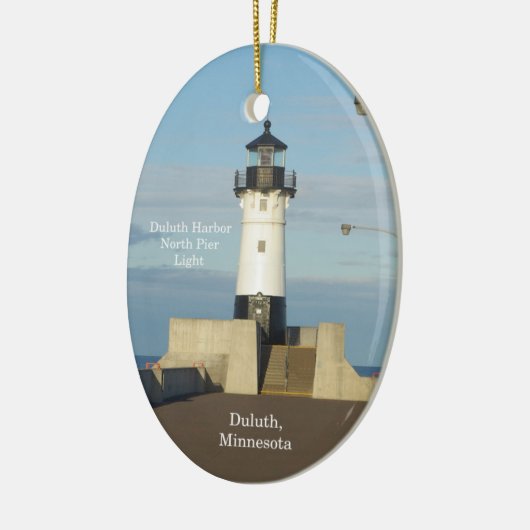 Duluth Harbour North Pier Light oval ornament (Links)