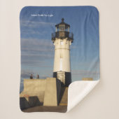 Duluth Harbour North Pier Light sherpa blanket Sherpa Deken (Voorkant)