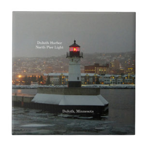 Duluth Harbour North Pier Light tile Tegeltje