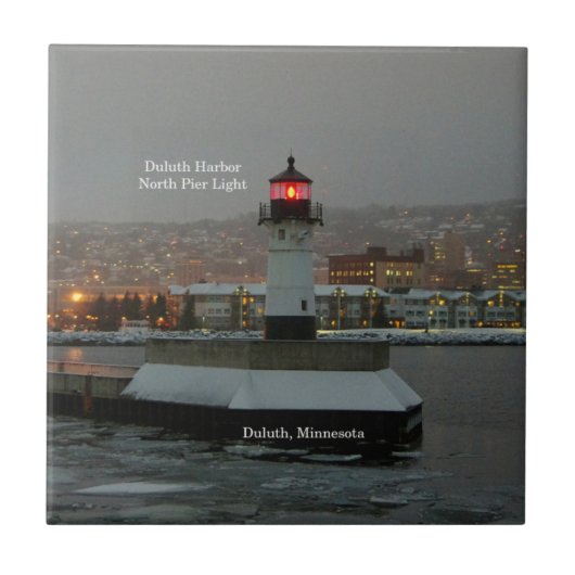 Duluth Harbour North Pier Light tile Tegeltje (Voorkant)
