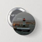 Duluth Harbour North Pier Light-toets Ronde Button 5,7 Cm (Voorkant /achterkant)