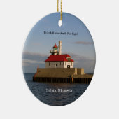 Duluth Harbour South Pier Light Cirnamary Keramisch Ornament (Rechts)