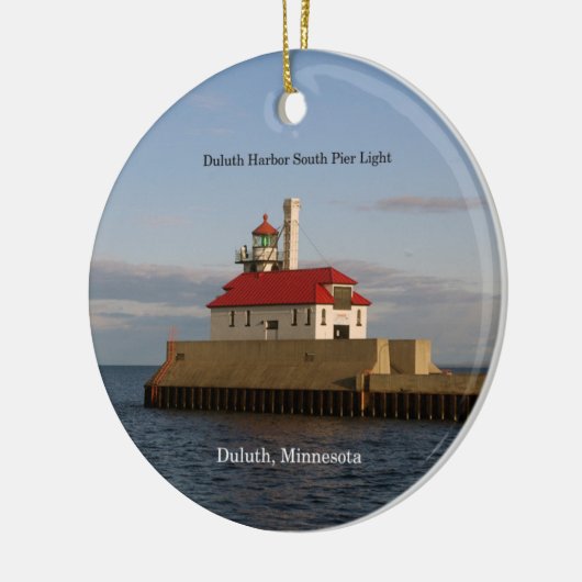 Duluth Harbour South Pier Light Cirnamary Keramisch Ornament (Links)