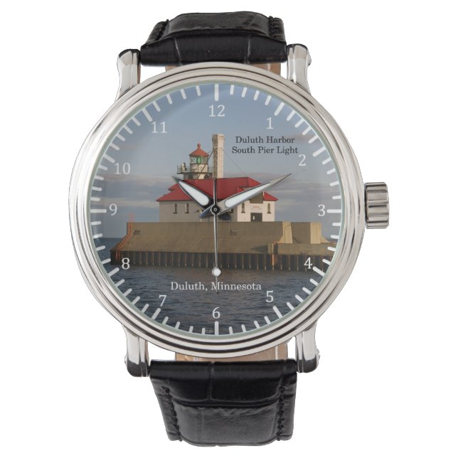 Duluth Harbour South Pier Light watch Horloge (Voorkant)