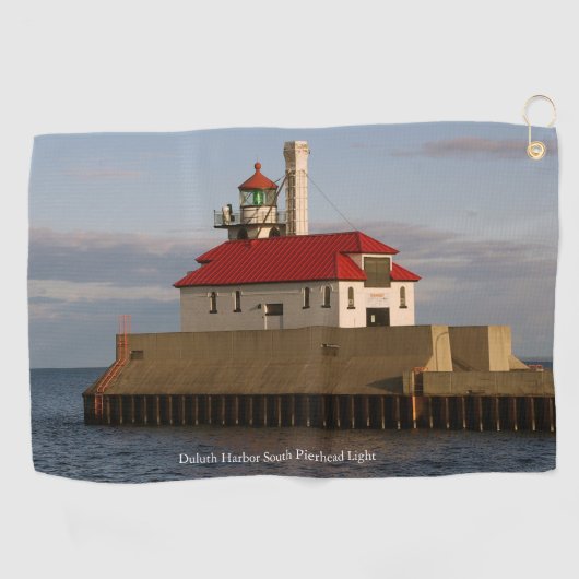 Duluth Harbour South Pierhead Light-golfhanddoek Golfhanddoek (Horizontaal)