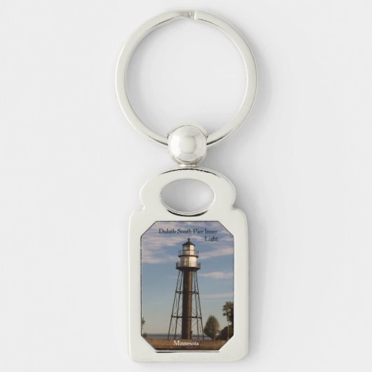 Duluth Harbour Zuid-Pier Inner Light Sleutelhanger (Voorkant)