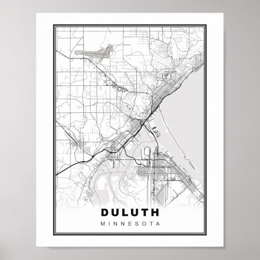 Duluth Kaart Poster (Voorkant)