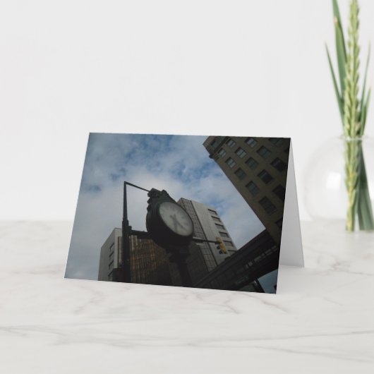 "Duluth Klok Schuin" Verjaardagskaart Kaart (Voorkant)