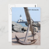 Duluth Lakewalk Anchor, Duluth Minnesota Briefkaart (Voorkant / Achterkant)