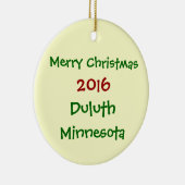  DULUTH MERRY CHRISTMAS ORNAMENT 2016 (Rechts)