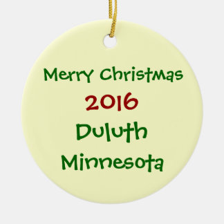  DULUTH MERRY CHRISTMAS ORNAMENT 2016