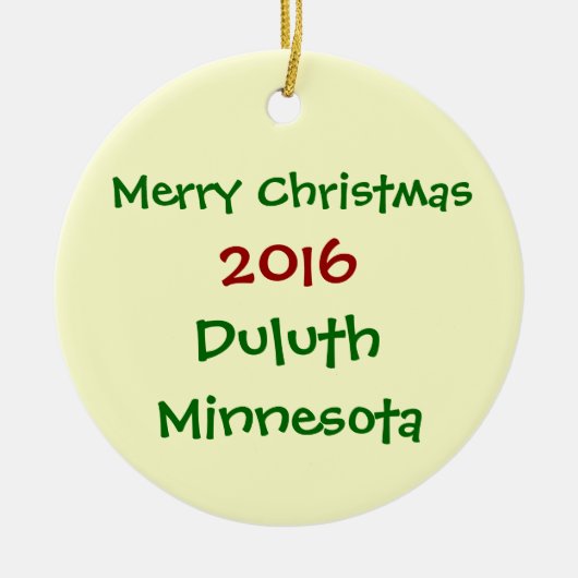  DULUTH MERRY CHRISTMAS ORNAMENT 2016 (Voorkant)