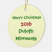  DULUTH MERRY CHRISTMAS ORNAMENT 2016 (Links)
