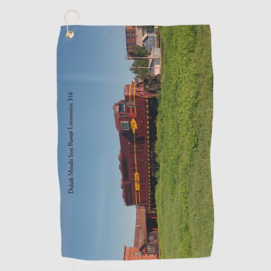 Duluth Mesabi Iron Range Locomotive 316 Golfhanddoek (Voorkant)